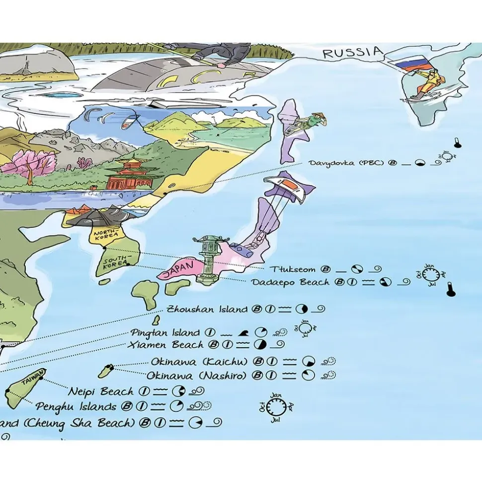Awesome Maps Mapa Kitesurf Best ing Spots In The World