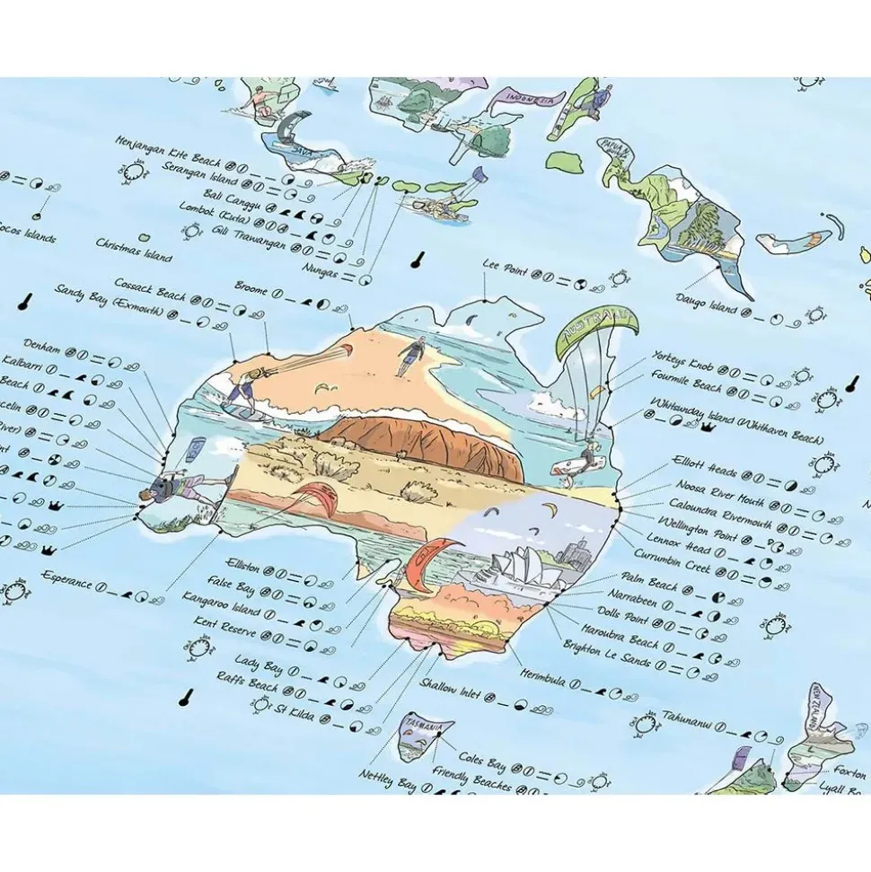 Awesome Maps Mapa Kitesurf Best ing Spots In The World