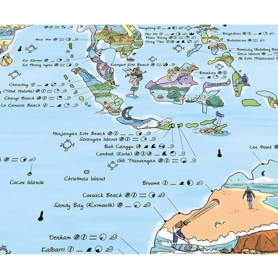 Awesome Maps Mapa Kitesurf Best ing Spots In The World