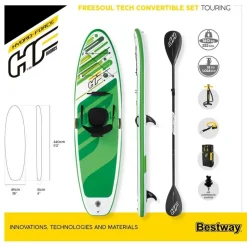 Bestway Set de paddle surf hinchable Hydro-Force Freesoul Tech 11´0´´