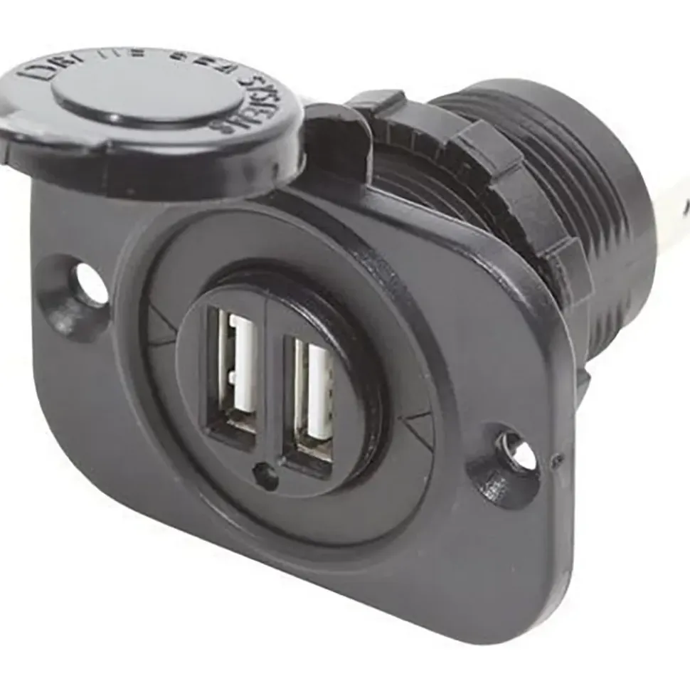 Blue Sea Systems Toma de corriente con cargador USB dual 2.1A