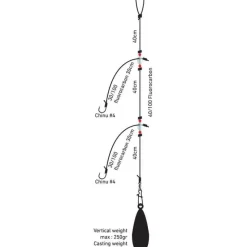 Daiwa Bajos línea Boat Dorade Bream Rigs