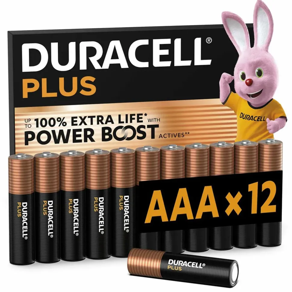 Duracell Pilas alcalinas AAA Plus Power Boost DPBLR3B12 1.5V 12 unidades