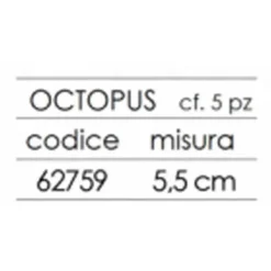 Expert Predator Vinilo curricán Pailetted Octopus 55 mm 5 unidades