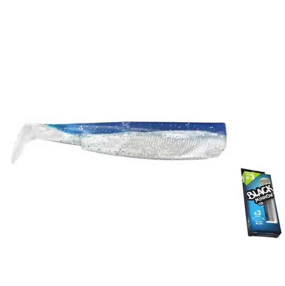 Fiiish Reemplazo vinilo Black Minnow 10g 120 mm 3 unidades