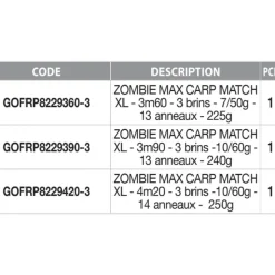 Garbolino Caña pesca a la inglesa Zombie Max Carp XL