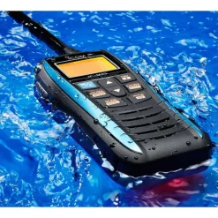 Icom Estación de radio VHF marina portátil IPX7 IC-M25 Euro Blue 5W