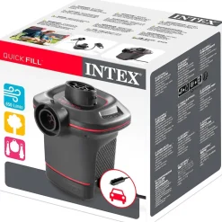 Intex Bomba de Inflado Eléctrica de Relleno Rápido con Adaptador para Automóvil