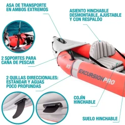 Intex Conjunto de Kayak Inflable Excursion Pro K1