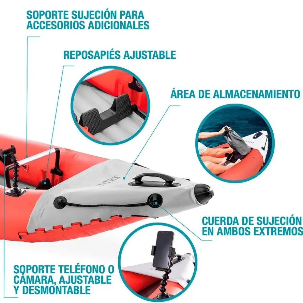 Intex Conjunto de Kayak Inflable Excursion Pro K1
