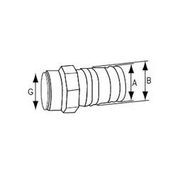 Nuova Rade Conector recto M 1´´