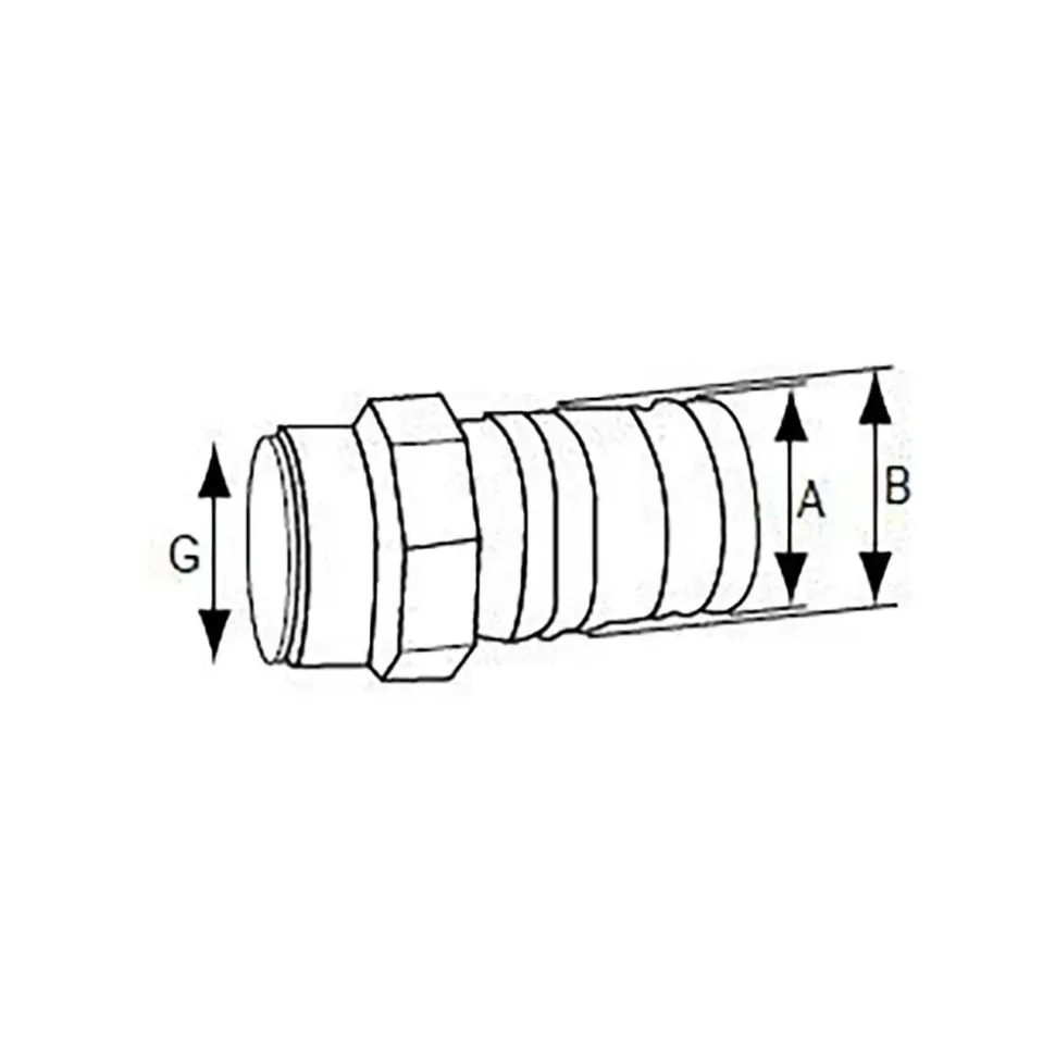 Nuova Rade Conector recto M 1´´