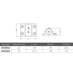 Oem Marine Soporte Lateral del Tubo