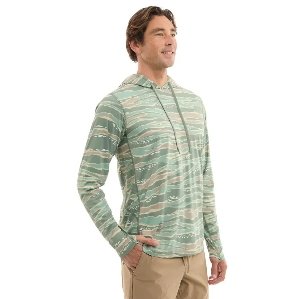 Pelagic Camiseta de manga larga con capucha UV Vaportek Wahoo Camo