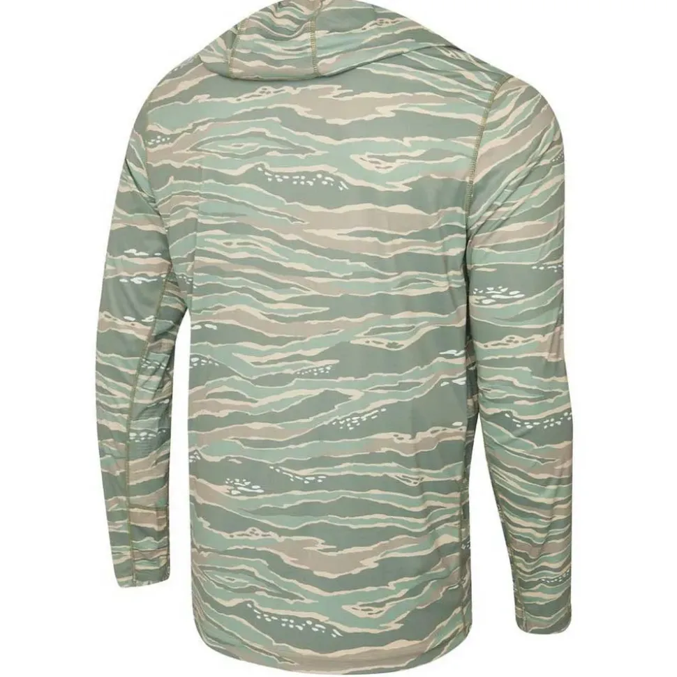 Pelagic Camiseta de manga larga con capucha UV Vaportek Wahoo Camo