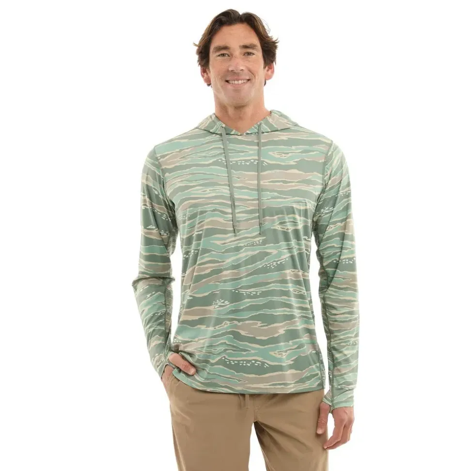 Pelagic Camiseta de manga larga con capucha UV Vaportek Wahoo Camo