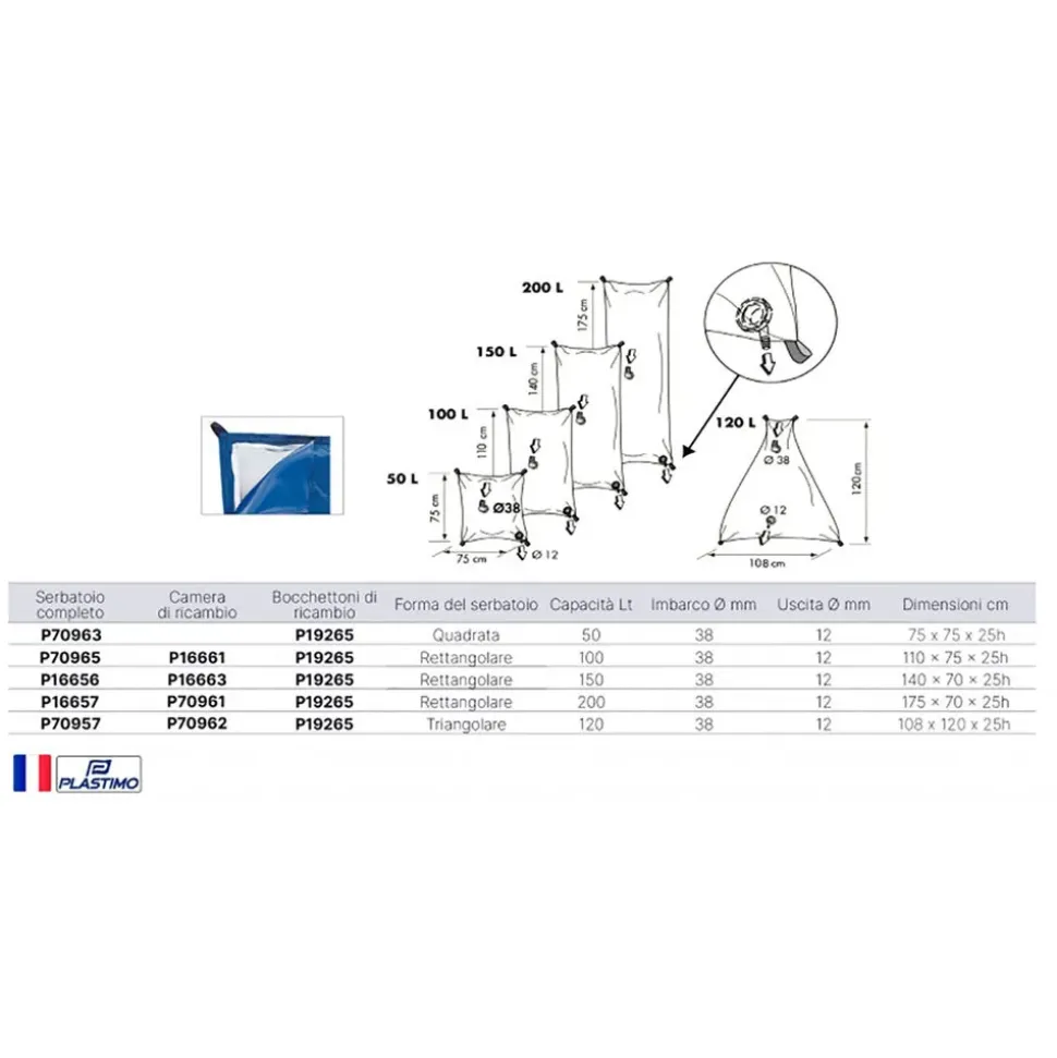 Plastimo Tanque de agua 200L
