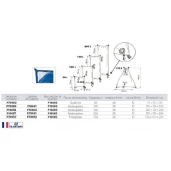 Plastimo Tanque de agua triangular 120L