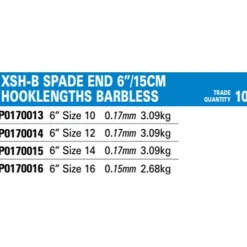Preston Innovations Bajos línea XSH-B Barbless 15 cm