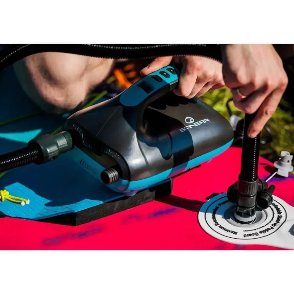 Spinera Bomba de aire eléctrica portátil Sup3 high pressure 12v sup 20 psi