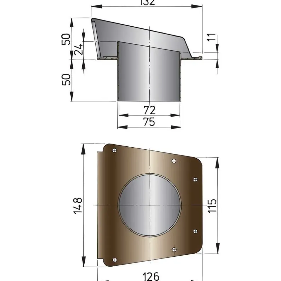 Vetus Rejilla de ventilación Scirocco
