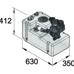 Vetus Tanque de agua sanitaria WWS 42L 12V