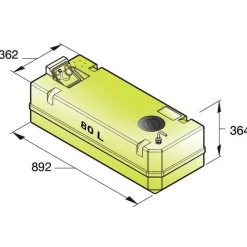 Vetus Tanque de agua WTANKC 80L