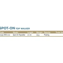Westin Paseante de superficie Spot-On Top Walker 15g 100 mm