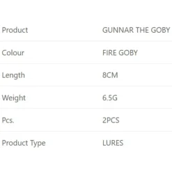 Westin Swimbait Gunnar The Goby 6.5g 80 mm 2 unidades