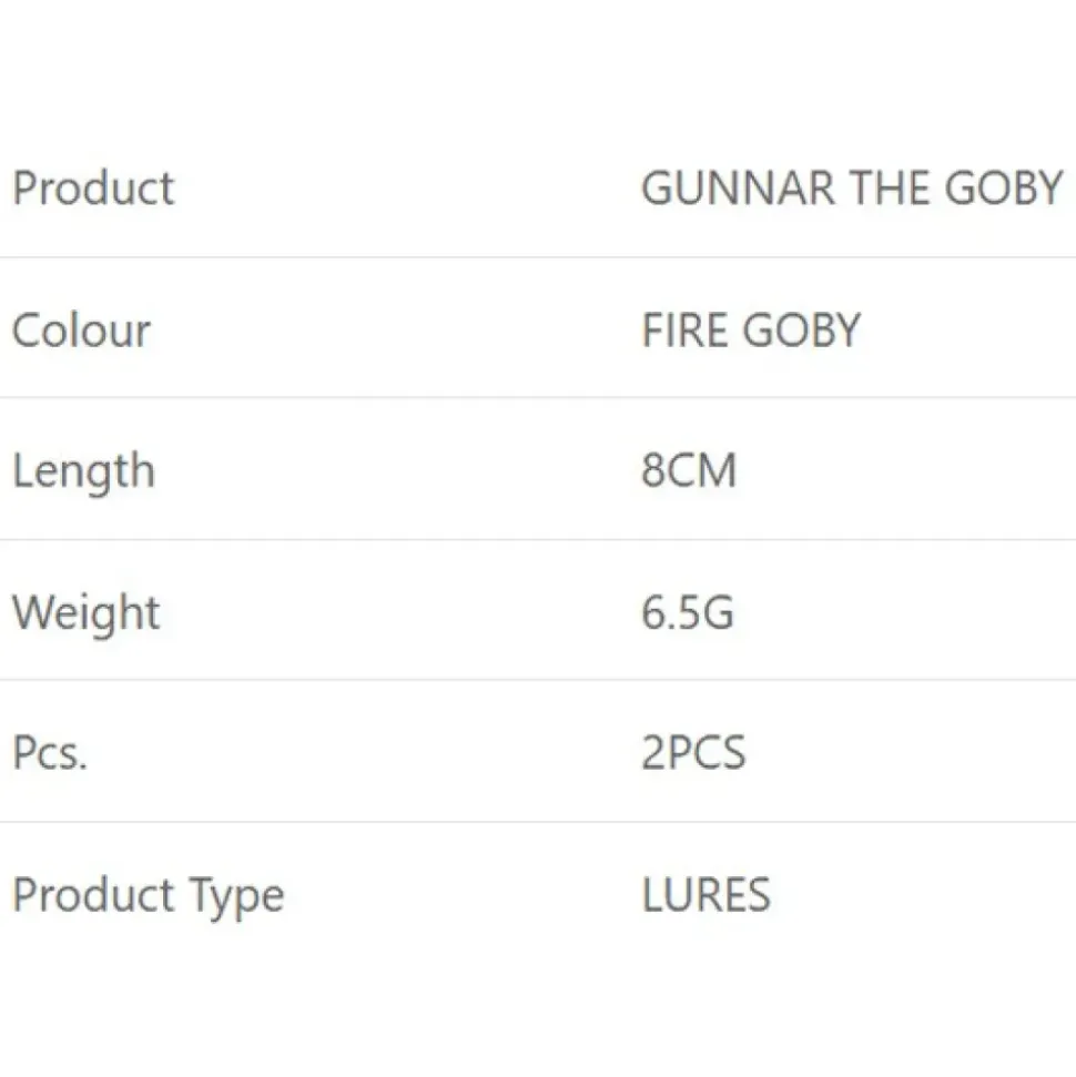Westin Swimbait Gunnar The Goby 6.5g 80 mm 2 unidades