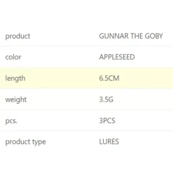 Westin Swimbait Gunnar The Goby 3.5g 65 mm 3 unidades