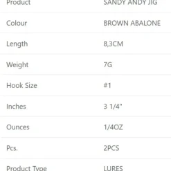 Westin Vinilo Sandy Andy 7g 83 mm